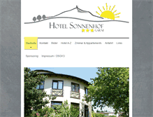 Tablet Screenshot of hotel-sonnenhof-oberursel.de